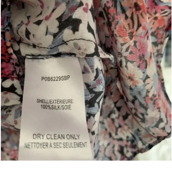 Parker New York Printed Blouse 100% Silk size Large - Picture 3 of 5